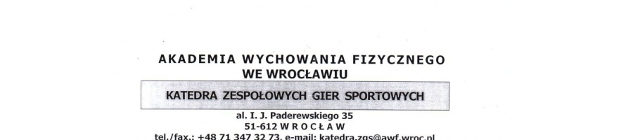 Katedra Zespołowych Gier Sportowych AWF - 2005 r.